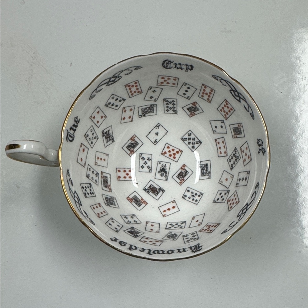 Aynsley Fortune Telling Cup of Knowledge Teacup with Gold Accents Rare Vintage - Picture 3 of 16